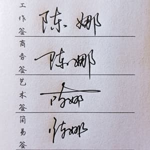 限时低价人工手写签名设计工作商务艺术简易四选一风格一图一视频